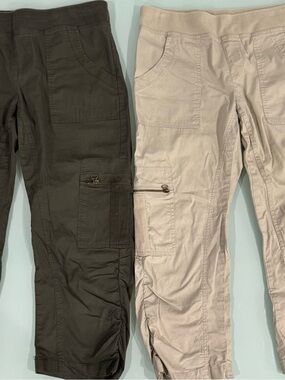 The Core By Wearables Nadia Crop pants by XCVI in colors light beige and green